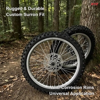 Kit complet de roues KYZ 19/16 pouces avec moyeu CNC à tirage droit en alliage d'aluminium 7116-T6 anodisé pour vélo électrique tout-terrain Ebike Pro