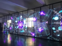 Le plus populaire P3.9-7.8 intérieur extérieur RVB Smart LED écran d'affichage transparent publicité fenêtre verre 1 an ODM/OEM garantie