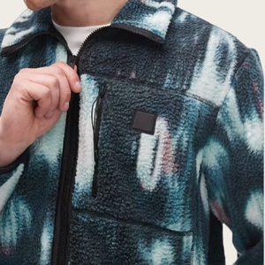Chaqueta de Forro Polar Berber Personalizada para <span class=keywords><strong>Hombre</strong></span>, Estilo Urbano, Gruesa, con Cremallera y Estampado - Product Image 5