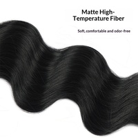Extension de cheveux en fibre haute température pour le marché international, style rideau, ondulations naturelles, perruque afro bouclée, queue de cheval