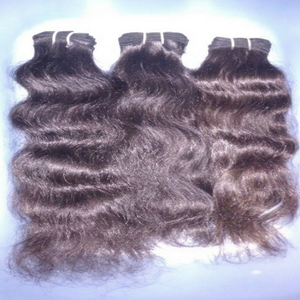 100% Unprocessed Virgin Original Quality Low Price Natural Remy Tangle-Free Elegant Curly Indian <b>Machine</b> Human Hair Extension - Product Image 1