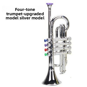 Jouet musical Gretel : Saxophone de simulation à huit tons pour enfants, trompette en plastique pour l'éducation précoce, finition électroplaquée 8 - Product Image 3