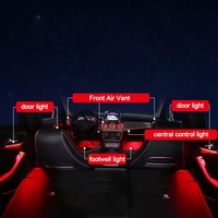 Décoration de porte intérieure de voiture App Control 6V Air Vents 12 Colors Led Ambient Light pour Mercedes-Benz W117 W176 W156