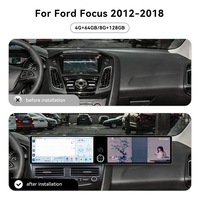ZWNAV Double écran LCD 12,3 pouces pour Ford Focus 2012-2018, Android 13, navigation GPS automobile, lecteur multimédia DVD, Carplay, autoradio, mise à niveau stéréo
