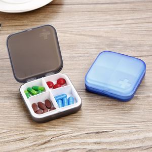 Portable Four-Compartment Plastic Medicine <b>Storage</b> Box New Sub-Packed <b>Small</b> Tablet Dustproof Pill <b>Boxes</b> for Home Use or Travel - Product Image 6