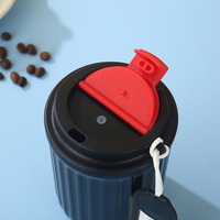 Mug à café isotherme sous vide en acier inoxydable 304 de 350 ml, sans BPA, anti-fuite, réutilisable, avec couvercle, personnalisable avec logo, pour entreprises (vente en gros)