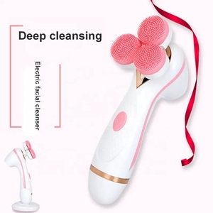 <span class=keywords><strong>Brosse</strong></span> à récurer sonique anti-âge 3 en 1 à 3 roues rotatives, étanche pour le nettoyage des pores, spa, massage, ensemble de brosses nettoyantes pour le <span class=keywords><strong>visage</strong></span> - Product Image 3