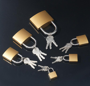 Cadenas en fer et cuivre à ouverture simple, mini, antivol, pour articles ménagers divers - Product Image 2