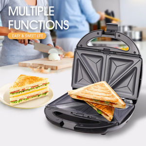Máquina para hacer sándwiches y desayunos 8 en 1, tostadora eléctrica multifuncional, máquina para hacer gofres para uso doméstico, color negro - Product Image 1