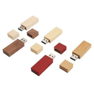 Clé USB Rectangulaire en Bois Écologique 4 Go 32 Go 64 Go 128 Go USB 2.0 Personnalisable avec Logo Gravé Cadeau d'Entreprise Promotionnel - Product Image 2