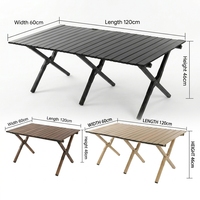 Table pliante portable légère et moderne en acier au carbone pour le camping en plein air, la cuisine et l'entrepôt