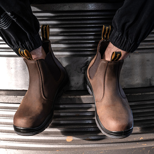 <span class=keywords><strong>Botas</strong></span> <span class=keywords><strong>de</strong></span> Seguridad <span class=keywords><strong>de</strong></span> Trabajo <span class=keywords><strong>de</strong></span> Media Caña <span class=keywords><strong>para</strong></span> <span class=keywords><strong>Hombre</strong></span> y Mujer, con Puntera <span class=keywords><strong>de</strong></span> Fibra <span class=keywords><strong>de</strong></span> Vidrio, Cuero Genuino, Estilo Chelsea, Casuales, <span class=keywords><strong>de</strong></span> Ingeniería, <span class=keywords><strong>de</strong></span> Alta Gama - Product Image 6