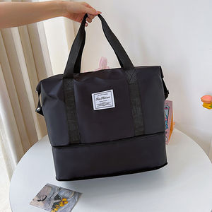 Bolsa de deporte de nailon negro, organizador de avión impermeable plegable, bolsos de fin de semana - Product Image 6