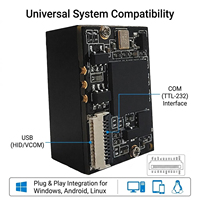 Módulo Lector de Códigos de Barras de Control de Acceso de Grado Industrial KM100 con Interfaz USB/COM, Alta Velocidad de 200 Lecturas/segundo, Entrada Segura