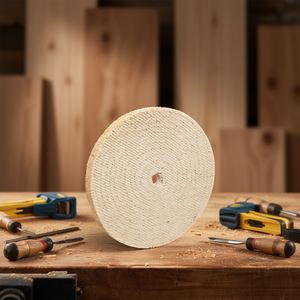 Discos de Lijado de Sisal Acolchados Fervi de 150 mm, Abrasivos para Trabajar la Madera - Product Image 3