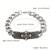 Bracelet à maillons cubains lourds en argent 925 pour hommes chaîne vintage Moissanite longue distance toucher amour bijoux en argent pour hommes couples