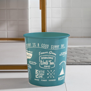 Yimei Trash Can Nordic Style Cylindrical Plastic Indoor Kitchen Bathroom Lidless Waste Bin 108g - Product Image 3