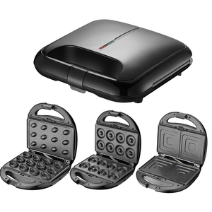 7 3 Trong 1 Có Thể Tháo Rời Thép Không Gỉ Nướng Bánh Sandwich Nhà Sản Xuất <span class=keywords><strong>2</strong></span> Lát Ăn Sáng Nướng Bánh Sandwich Nhà Sản Xuất - Product Image 2