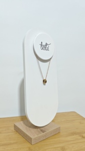 Vòng cổ hiển thị đứng <span class=keywords><strong>MDF</strong></span> đồ trang trí trạm khuyến mãi WHIT gỗ đứng cho đồ trang sức cửa hàng bán lẻ - Product Image 3