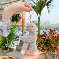 Porte-clés en peluche alpaga personnalisé, petite taille, cadeau pour enfants, vente en gros, porte-clés alpaga en peluche mignon et doux