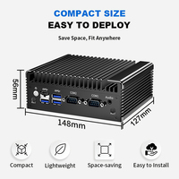 Mini PC Industrial Integrado N100, Precio de Fábrica, DDR4, Sin Ventilador, 2*HDMI, 1*DP, 2LAN, 2COM