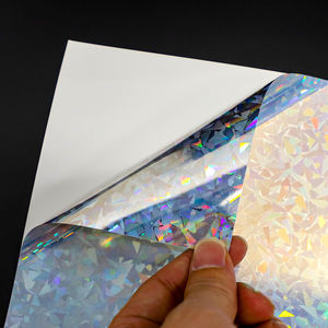 Autocollants holographiques adhésifs en acrylique personnalisés, simple face, imperméables, imprimables par jet d'encre, feuille de masquage PE A4 pour imprimante jet d'encre - Product Image 5