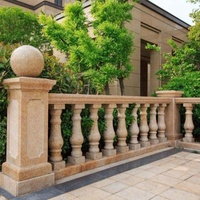 Balustre en pierre de marbre ou de granit rond pour escalier intérieur ou extérieur, main courante pour escalier, rampes à vendre