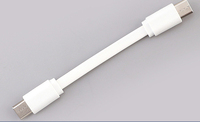 Kabel Data pengisi daya, kabel Data Tipe c ke Tipe c, isi daya cepat, pendek, Mi Flat, 0.1m 10cm