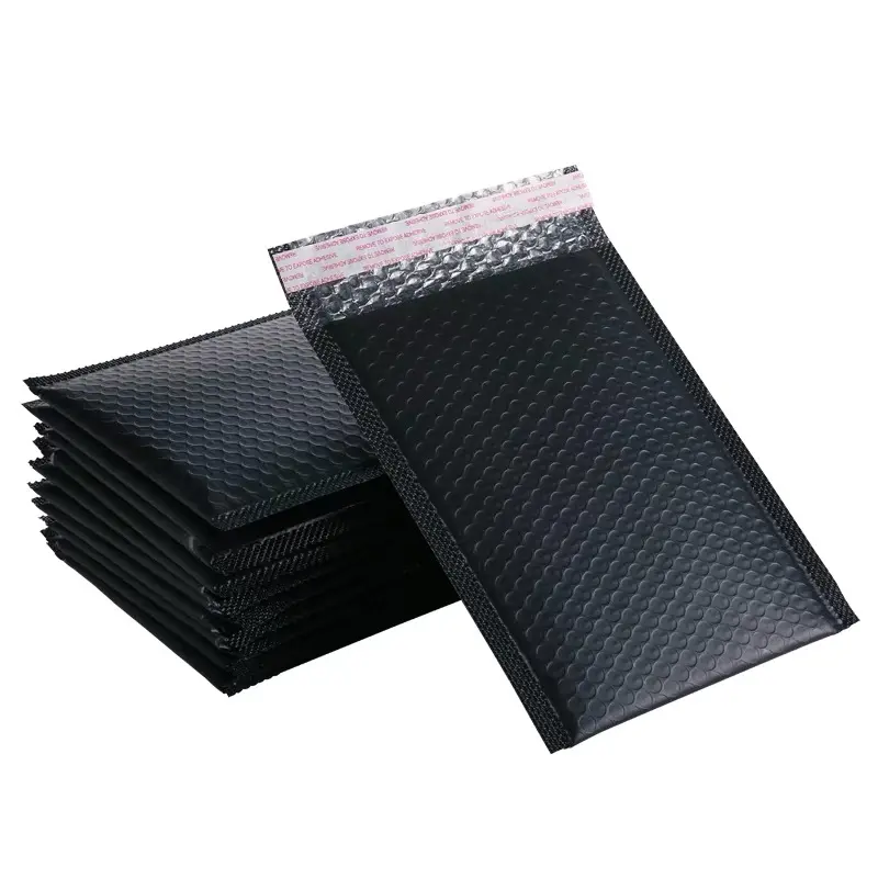 Custom matt black size A4 A5 bubble mailers shockproof padded envelope self adhesive shipping envelope with bubble