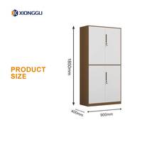 Armoire de rangement de bureau en acier bicolore, classeur métallique verrouillable, organisateur de documents avec étagère réglable pour archives de bureau