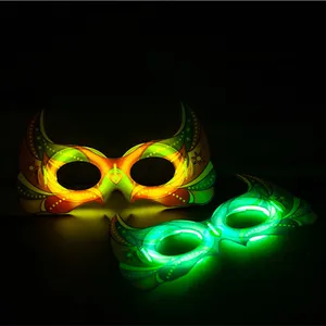 Pafu Halloween Party Decoration Masks Glow in the Dark Party Supplies Neon Party Glow Sticks Masks