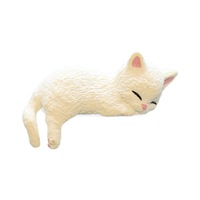 Figura decorativa de resina de gato en miniatura para bordes de tazas, escritorios de computadora y salpicaderos de coche, al por mayor