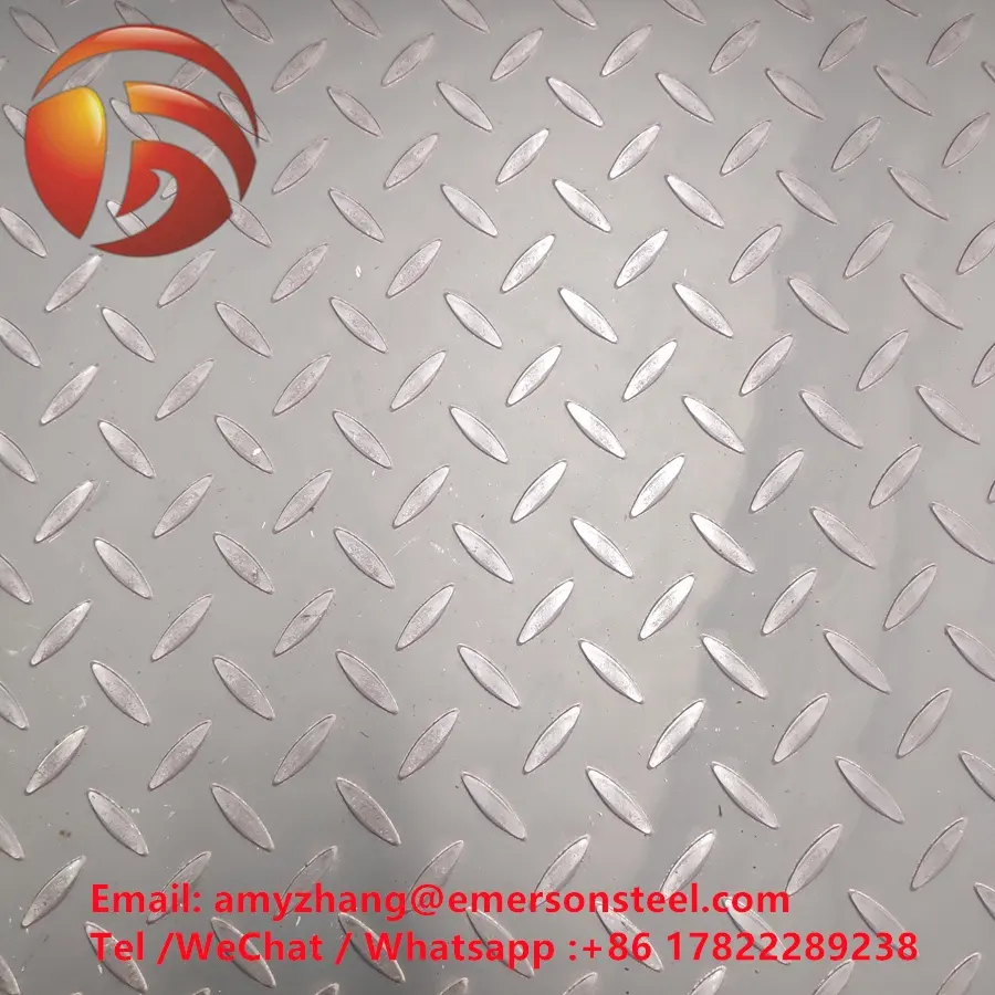 Laminado a quente A36 Q235B Carbon Checker Steel Coil Flat Astm A572 Grau 50 Checkered Steel Sheet Coil plate preço