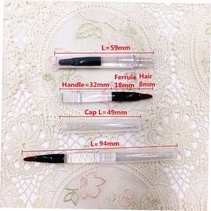 Regalo promocional barato labio Mini <span class=keywords><strong>pincel</strong></span> delineador de ojos cepillo negro maquillaje cepillo 6CM - Product Image 5