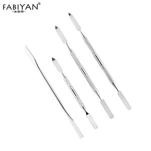 Espátula de acero inoxidable para mezclas de maquillaje, alta calidad, doble punta - Product Image 6