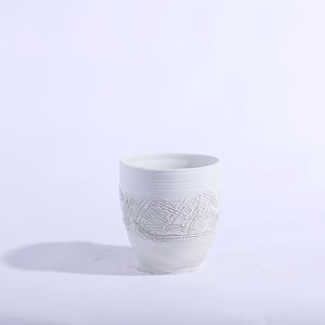 Jarrón de cerámica Beige redondo rústico moderno Retro Wabi Sabi Garden <span class=keywords><strong>Deko</strong></span> para decoración del <span class=keywords><strong>hogar</strong></span> Mesa decoración al aire libre - Product Image 4