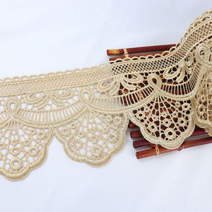 Ribete de Encaje Guipur Bordado <span class=keywords><strong>con</strong></span> Borde, <span class=keywords><strong>Cinta</strong></span> de Poliéster, Hilo de Leche, Encaje Francés Fino Chantilly, Ribete de Encaje Químico Bordado <span class=keywords><strong>con</strong></span> <span class=keywords><strong>Ojales</strong></span> - Product Image 4