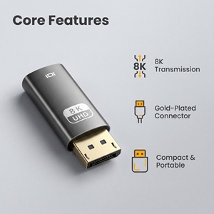 <span class=keywords><strong>Adaptador</strong></span> DP Macho <span class=keywords><strong>a</strong></span> <span class=keywords><strong>HDMI</strong></span> 2.1 Hembra 8K, 48Gbps UHD, Convertidor DP con Aleación <span class=keywords><strong>de</strong></span> Aluminio Chapado en Oro para Monitor <span class=keywords><strong>de</strong></span> Juegos, PC, Laptop - Product Image 5