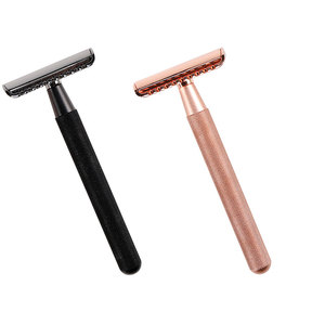 Xử lý cạo râu dao cạo đôi cạnh lưỡi dao cạo Refill hộp duy nhất lưỡi phong cách kim loại mới tùy chỉnh cho người đàn ông sinh thái thân thiện kích thước gấp đôi - Product Image 1