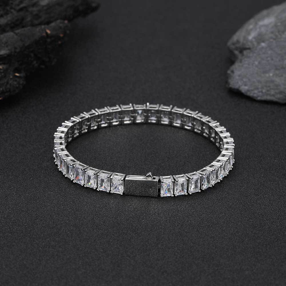 White gold (width 6mm) - bracelet 7 inches (length 17.78cm)
