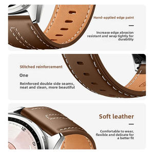 <span class=keywords><strong>Bracelet</strong></span> en <span class=keywords><strong>cuir</strong></span> de 22 mm pour Huawei Watch GT6, <span class=keywords><strong>bracelet</strong></span> de luxe pour Huawei Watch 5 4 46 mm - Product Image 2