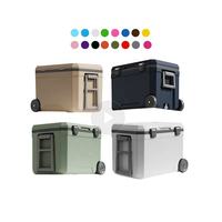 CB-P85 21L 30L 45L 45P 52L 70L 120L bleu blanc vert PE PP isolé sur mesure Style rétro extérieur nourriture glacière roues poignée