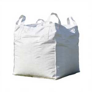 Jiuru 1.5-2 Ton Tas Jumbo FIBC PP Tahan Lama dengan Dasar Datar, Tali Sudut Silang, dan Lubang Pembuangan Atas yang Dapat Dibuka Penuh. - Product Image 1