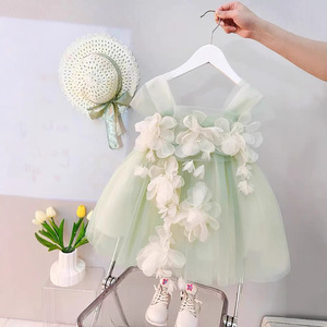 Nuevos <span class=keywords><strong>Vestidos</strong></span> De Verano Para Niñas 2025 Con Manga Corta En Varios Estilos De Princesa Enviados Al Azar Ropa Para Niños - Product Image 1