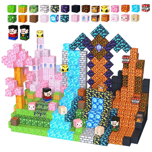 Set di Costruzioni Hot Volcanic Forest 200 Pezzi, Blocchi da Costruzione DIY da 2cm, Giocattoli Educativi Puzzle per Bambini - Product Image 1