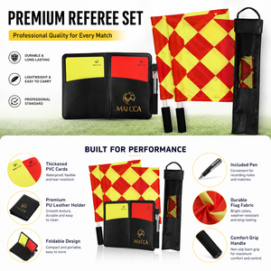 Cartellini Rossi e Gialli per Arbitri di Calcio e Bandierine per Guardalinee per Allenamenti e Partite - Product Image 3