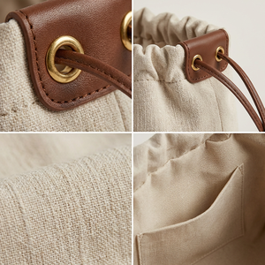 Bolsa de <span class=keywords><strong>Maquillaje</strong></span> de Lona para Mujer, Organizador de Cosméticos con Cordón, Bolsa de Aseo de Viaje de Gran Capacidad, Estuche de Almacenamiento Diario - Product Image 4