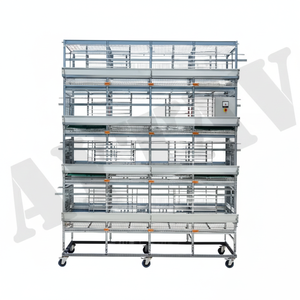 Nouvelle cage à poulets en métal de qualité supérieure à 4 niveaux, alimentation automatique, panneau de contrôle AYTAV inclus, modèle haut de gamme 501002, garantie 1 an - Product Image 2