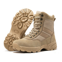 Bottes tactiques DF22 AS33 1601 en cuir PU noir, imperméables, respirantes, antidérapantes, durables, chaussures de randonnée en plein air toutes saisons, tige haute