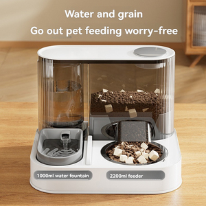 Comedouro Elétrico para Gatos em Material PP, Fonte de Água com Separação de Alimentos Secos e Úmidos, Sistema de Alimentação Automático Inteligente de Grande Capacidade - Product Image 5